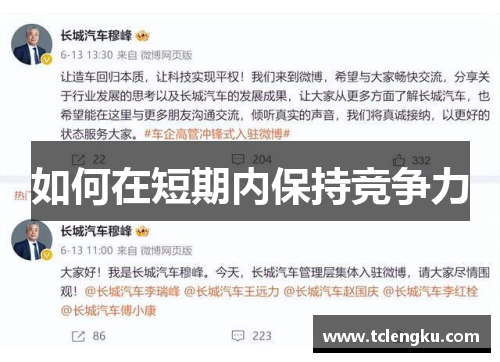 如何在短期内保持竞争力